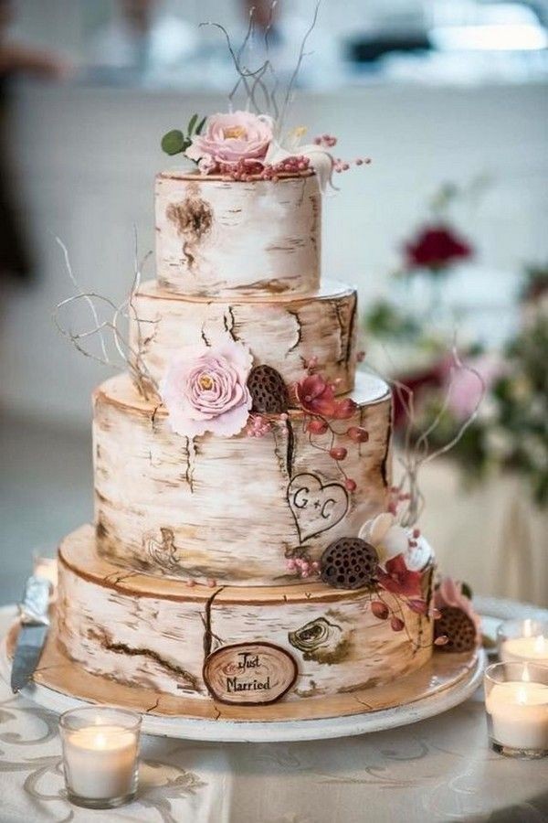 Country rustic wedding cake ideas