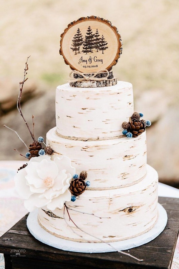 Country rustic wedding cake ideas