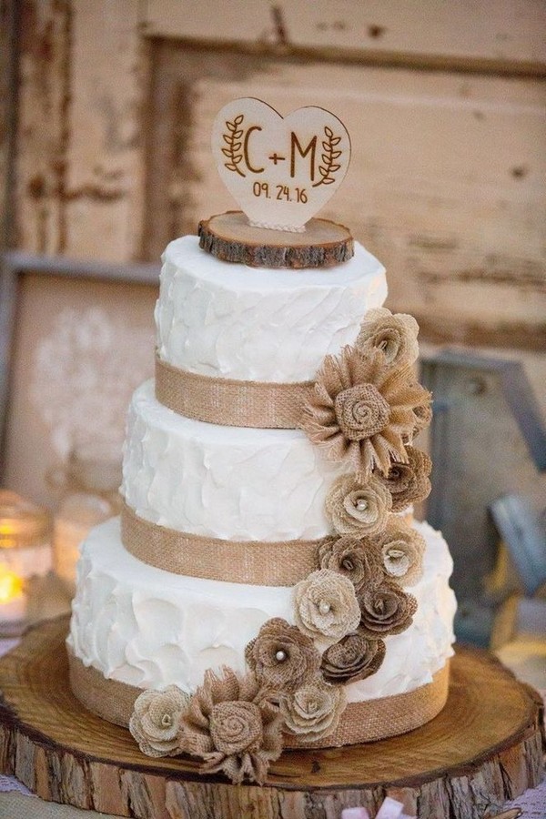 Country rustic wedding cake ideas