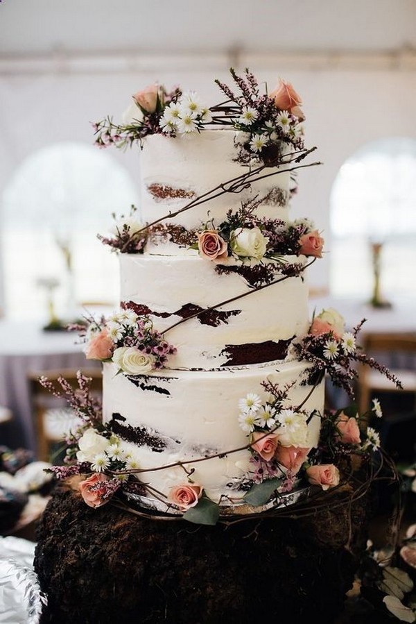 Country rustic wedding cake ideas