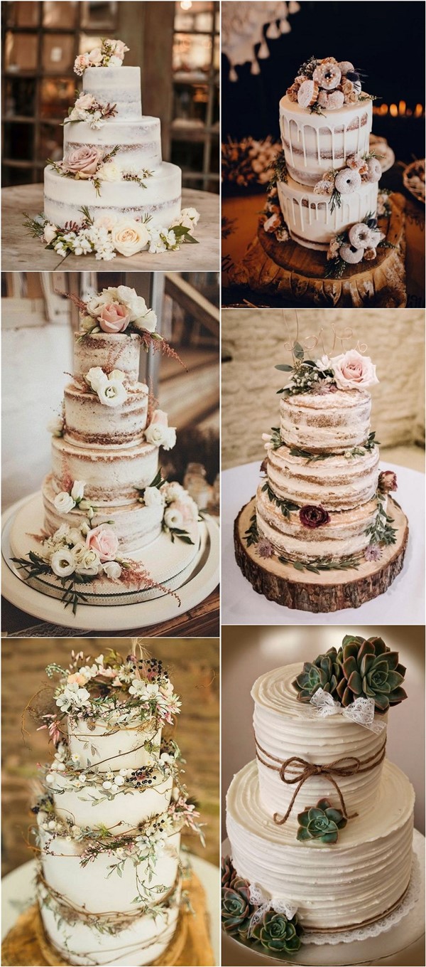 Country Rustic Wedding Cakes Were Loving Roses Rings