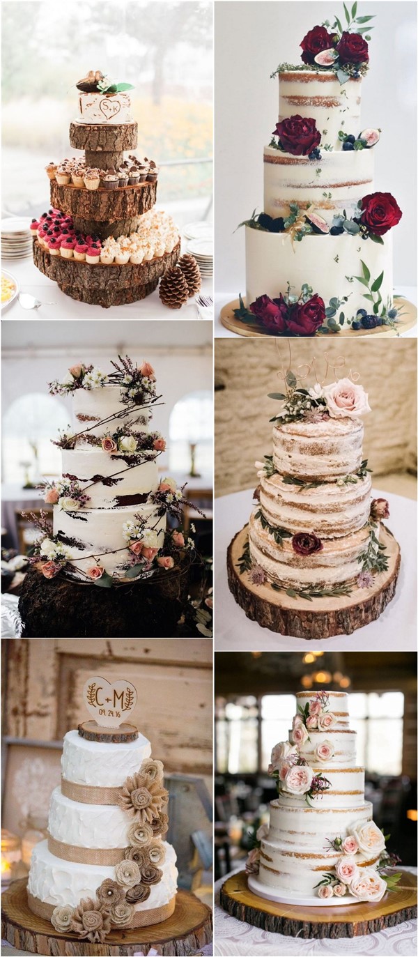 Country rustic wedding cake ideas