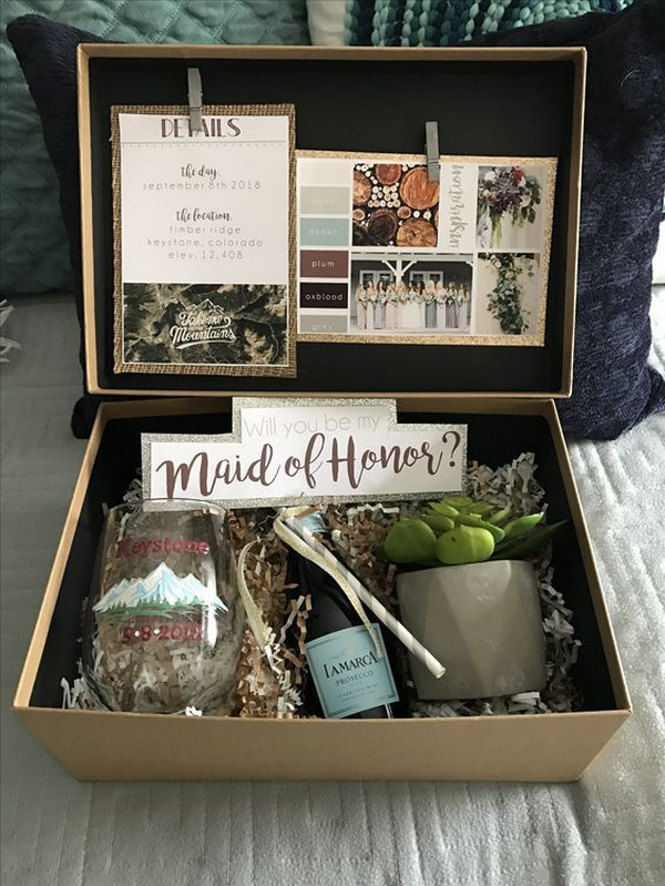 DIY bridesmaid proposal gift box ideas