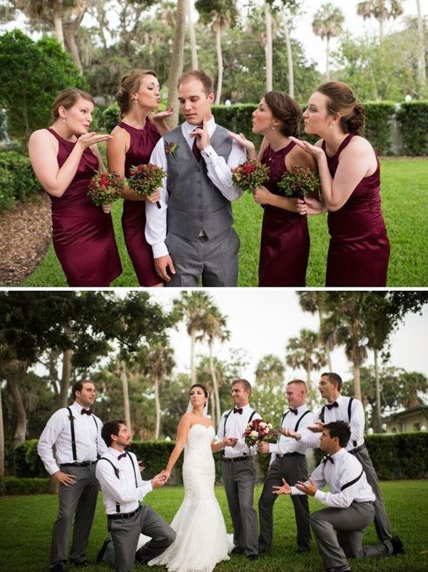 Funny wedding photo ideas with your bridesmaids and groomsmen - funny wedding pose ideas, bridesmaid photos, groomsmen wedding photo ideas, Creative wedding photography