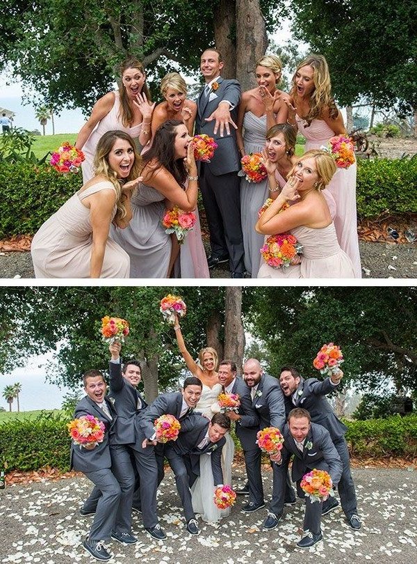 Funny wedding photo ideas with your bridesmaids and groomsmen - funny wedding pose ideas, bridesmaid photos, groomsmen wedding photo ideas, Creative wedding photography