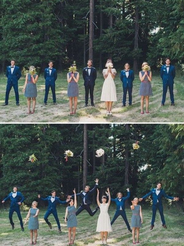 Funny wedding photo ideas with your bridesmaids and groomsmen - funny wedding pose ideas, bridesmaid photos, groomsmen wedding photo ideas, Creative wedding photography