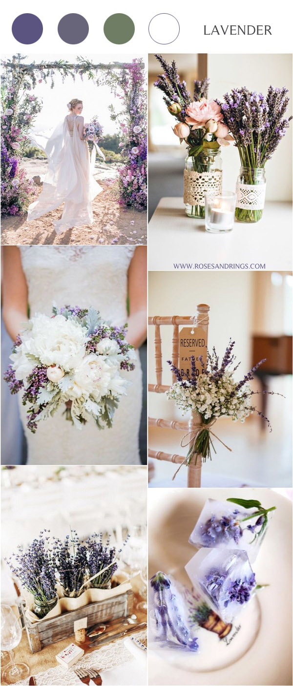 Lilac lavender purple wedding color ideas