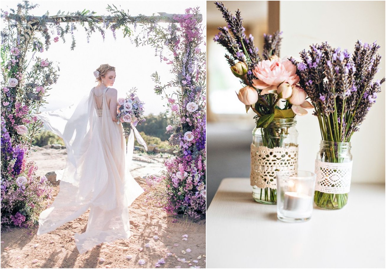 Lilac lavender purple wedding color ideas