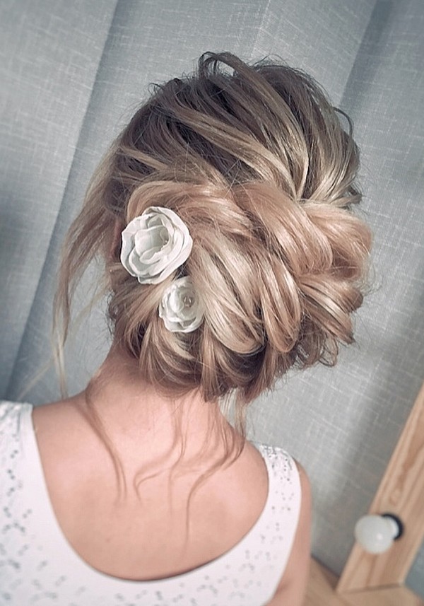 Messy wedding updo hairstyles from julia_alesionok 3
