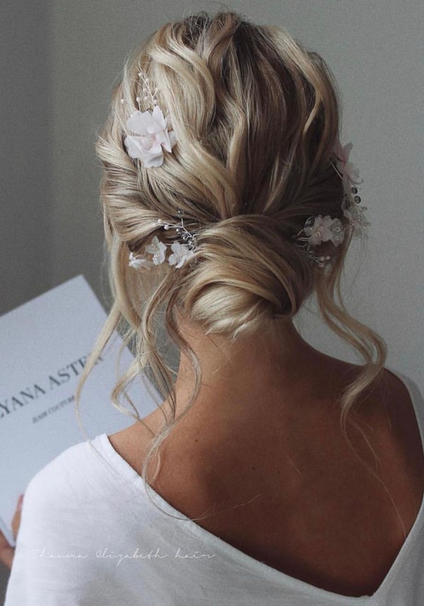 Messy wedding updo hairstyles from ulyana.aster 2