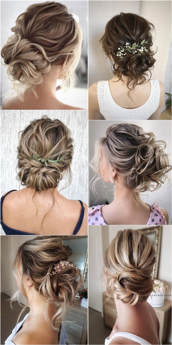 Messy wedding updo hairstyles