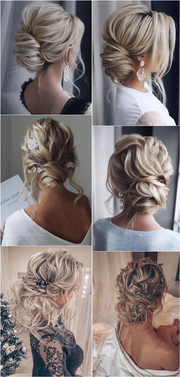 Messy wedding updo hairstyles