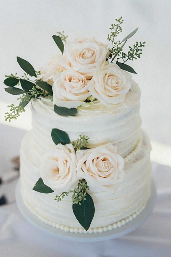 Simple and chic buttercream wedding cakes