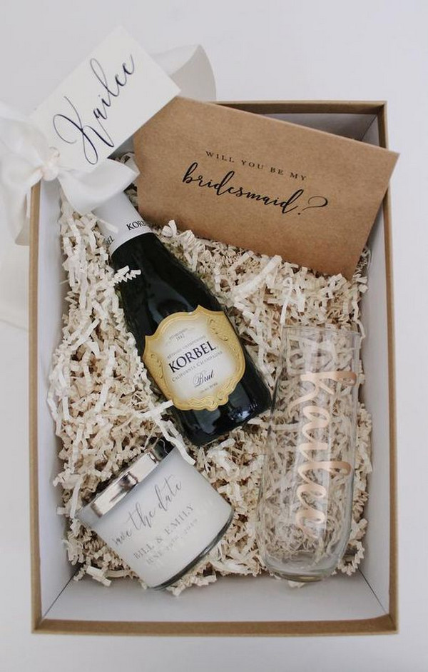 chic bridesmaid proposal gift box ideas