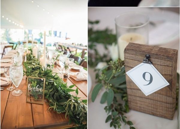chic wedding table number and wedding centerpiece ideas2