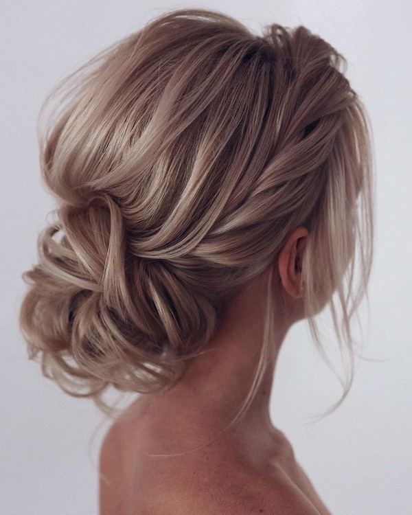 classic low bun updo wedding hairstyles