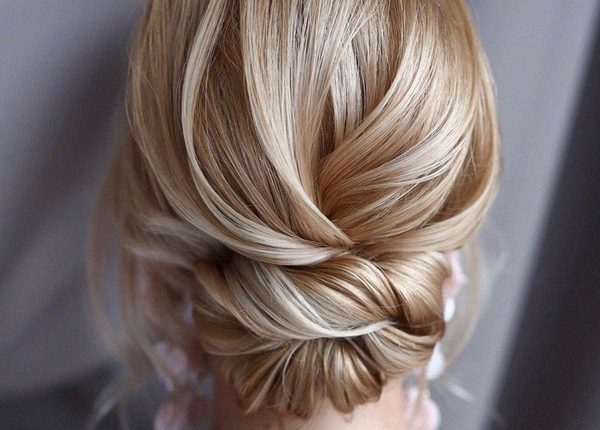 classic low bun updo wedding hairstyles 18