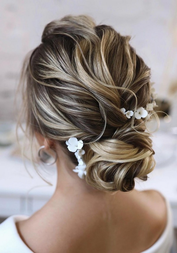 classic low bun updo wedding hairstyles