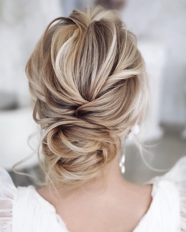 classic low bun updo wedding hairstyles