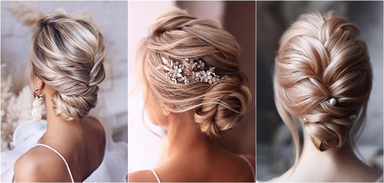 classic low bun updo wedding hairstyles