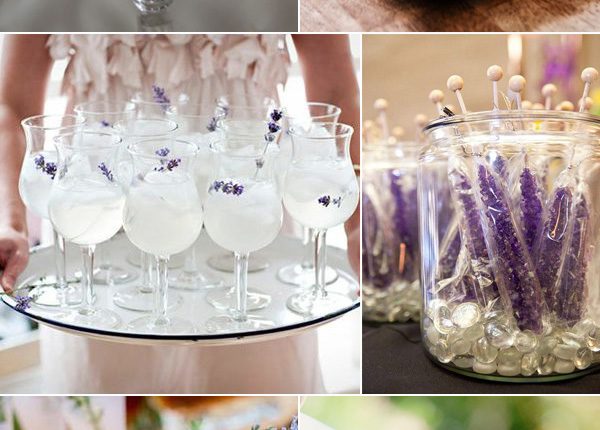 food and drinks for lavender wedding ideas