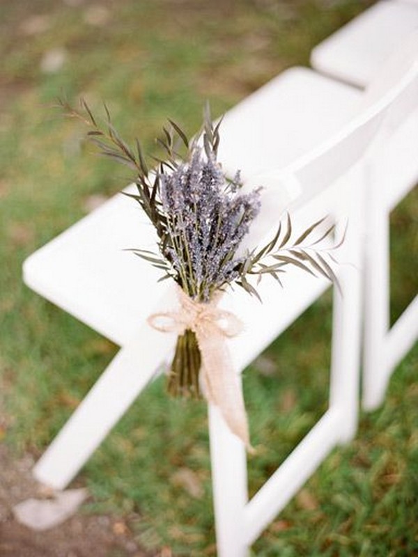 lavender purple wedding aisle chair decoration