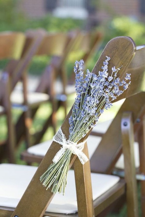 lavender wedding chair decoration