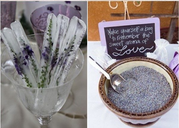 lavender wedding cookies and details