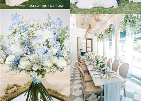 light blue and green spring summer wedding colors4