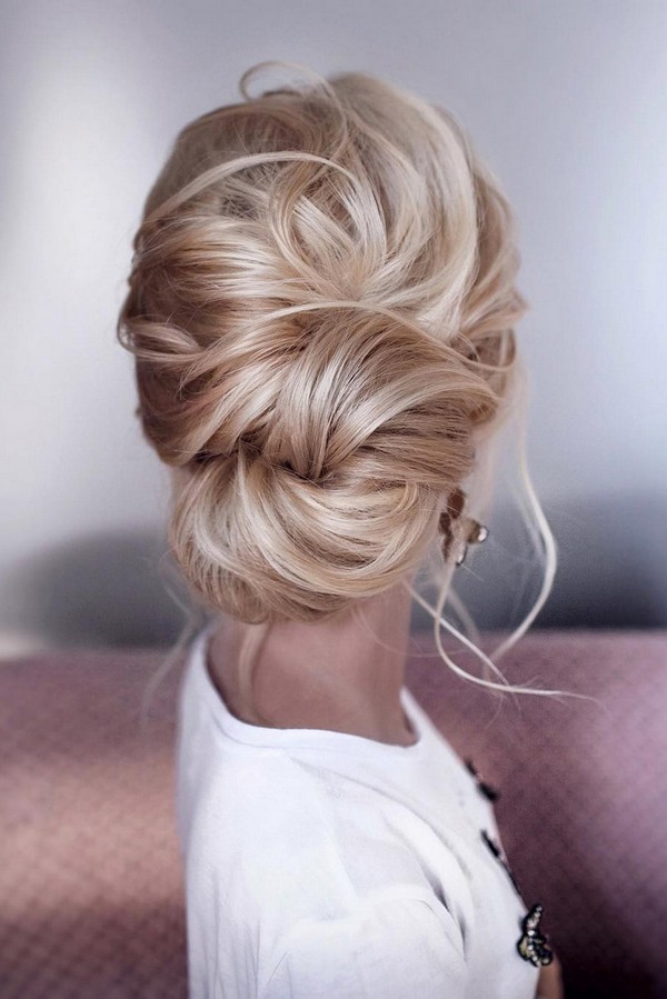 classic low bun updo wedding hairstyles