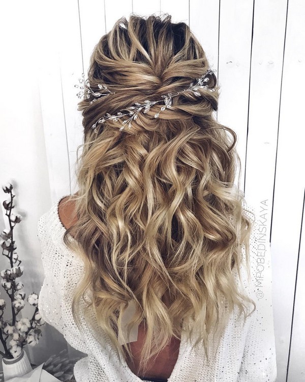 mpobedinskaya Long half up half down wedding hairstyles