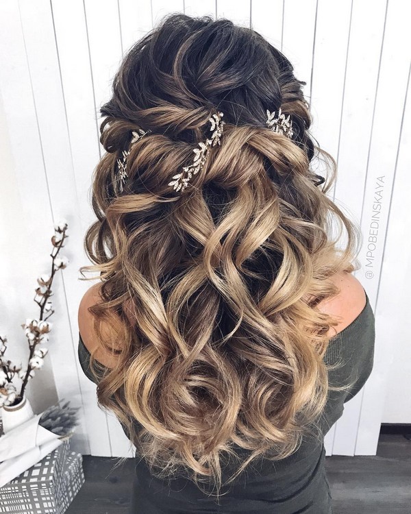 mpobedinskaya Long half up half down wedding hairstyles