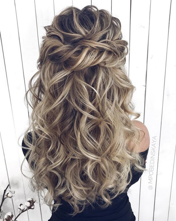 mpobedinskaya Long half up half down wedding hairstyles