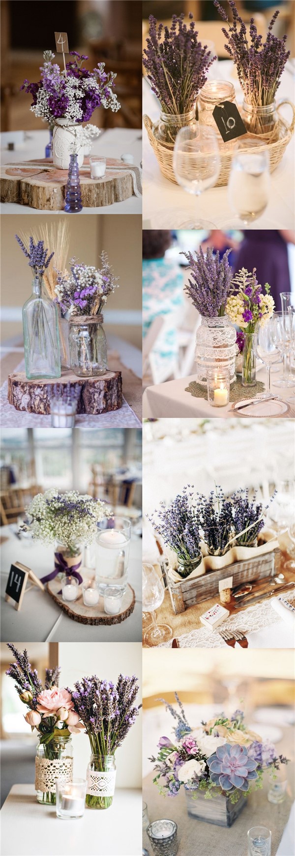 rustic lavender wedding centerpieces