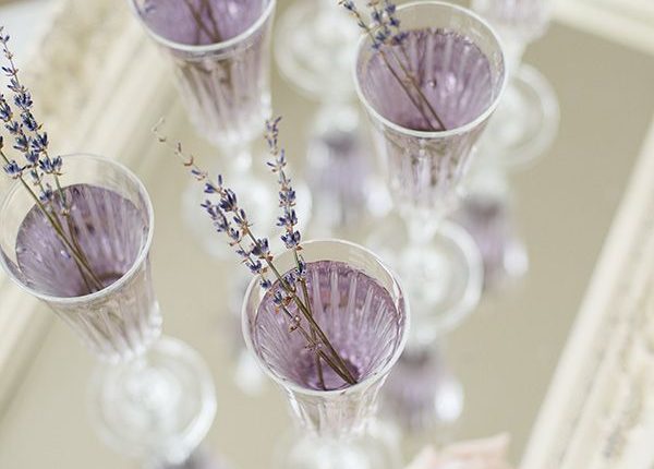 rustic lavender wedding drink
