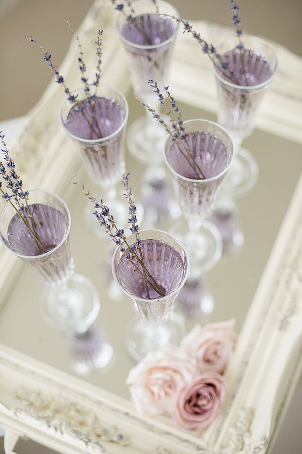 rustic lavender wedding drink