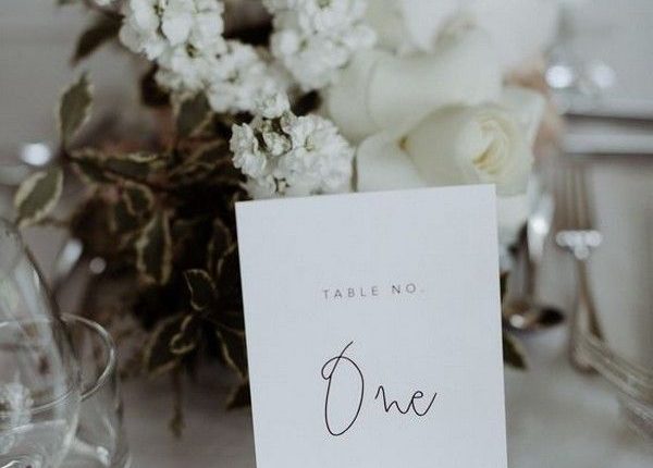 simple printable wedding table number