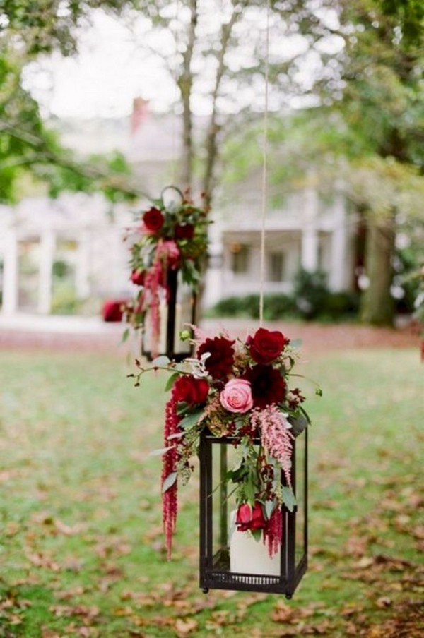 Rustic Burgundy And Blush Wedding Decoration