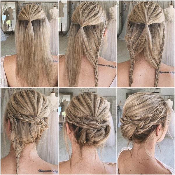 Wedding Hairstyle Tutorial for Long Hair from Ulyana.aster #diy #wedding #weddinghairstyles #hairstyles