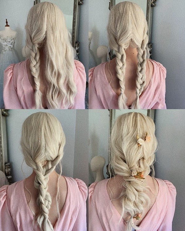 Wedding Hairstyle Tutorial for Long Hair from Ulyana.aster #diy #wedding #weddinghairstyles #hairstyles