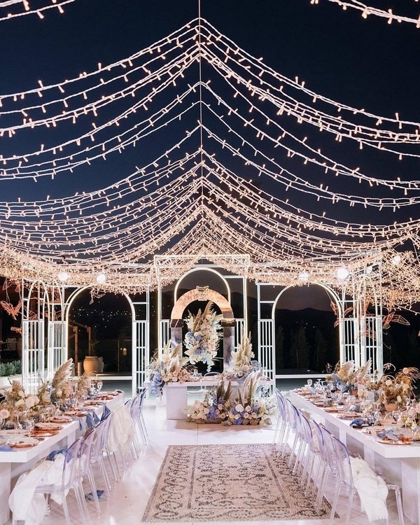 Wedding Lighting Ideas for Rustic Country Wedding Reception