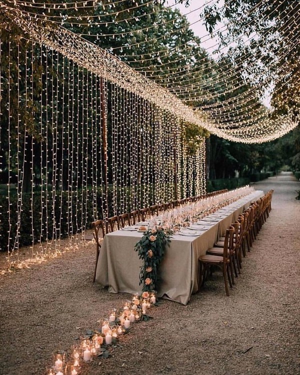 Wedding Lighting Ideas for Rustic Country Wedding Reception