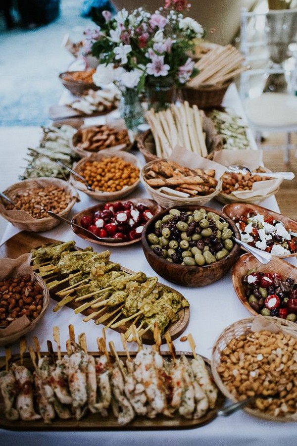 charcuterie table for wedding food ideas