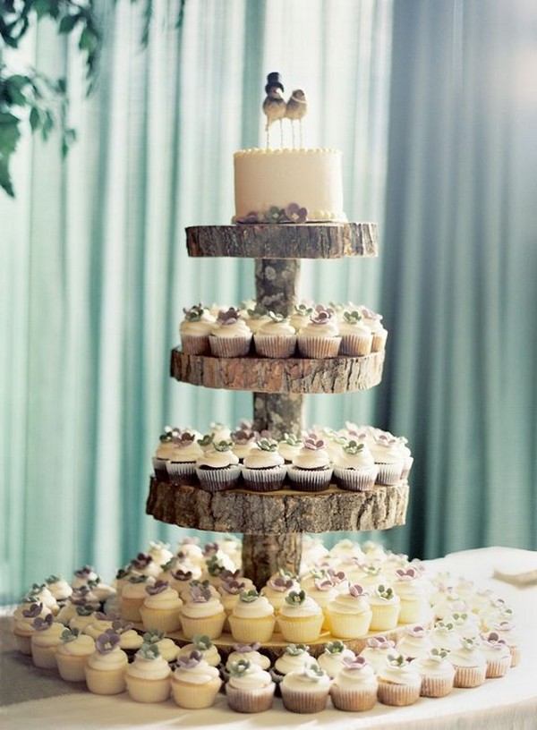 country wedding cake ideas with cupcakes