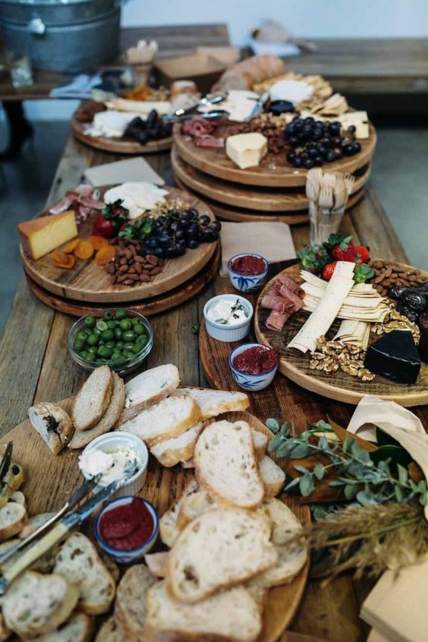 delicious wedding charcuterie table ideas