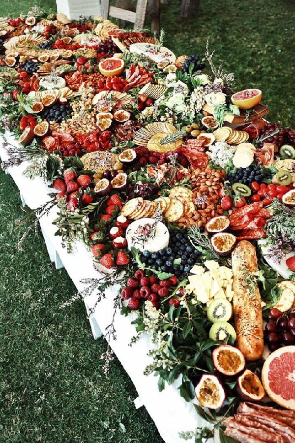 wedding food trends charcuterie wedding table 2