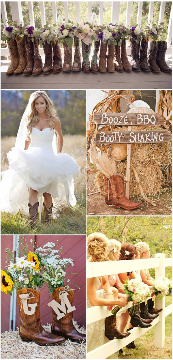Chic Western Cowboy Boot Country Wedding Ideas