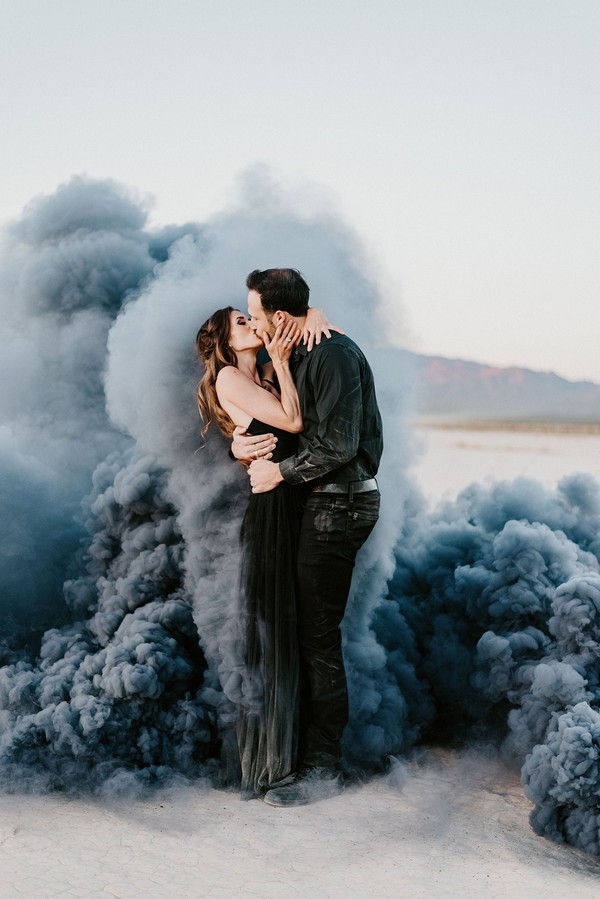 Colorful Smoke Bomb Wedding Photo Ideas #wedding #weddingphotos #weddingideas