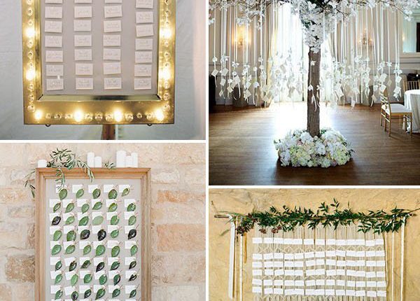 Creative seating chart and escort card display ideas