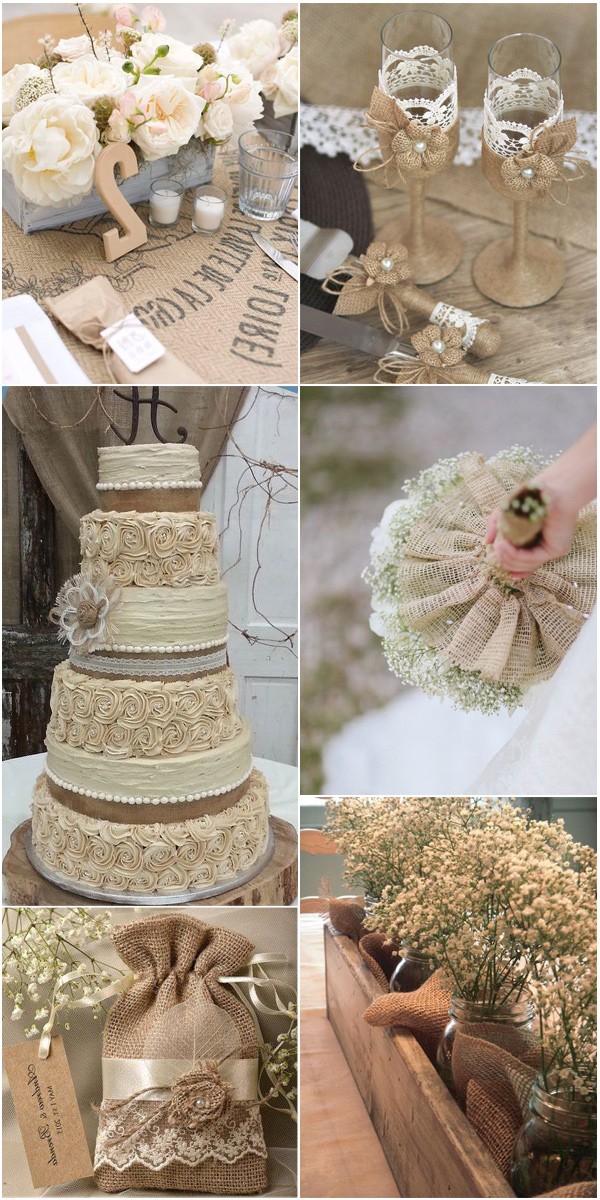 Rustic Burlap and Lace Wedding Ideas
